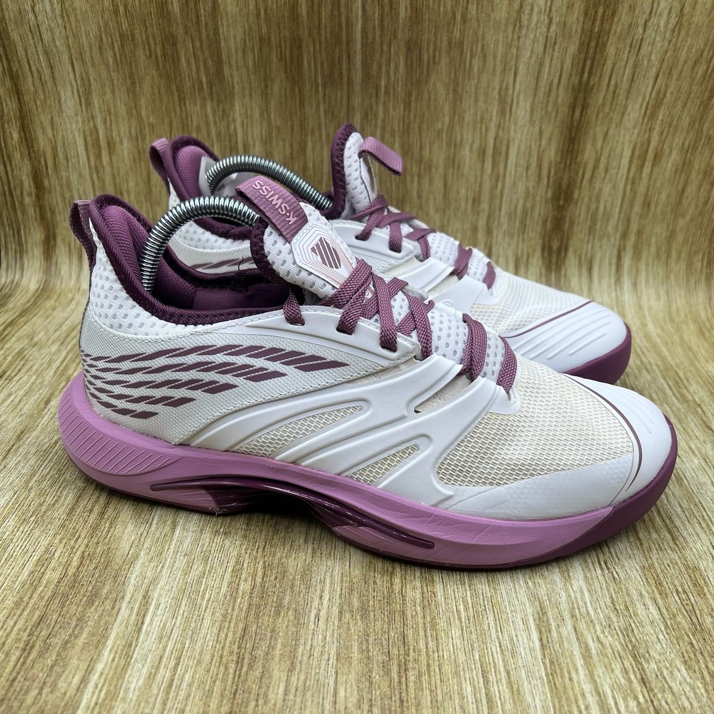 K-Swiss Speedtrac Women's Size 9.5 Tennis Shoes White Purple‎ Athletic Sneakers